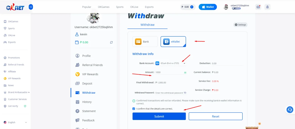 How to Withdraw Winnings?